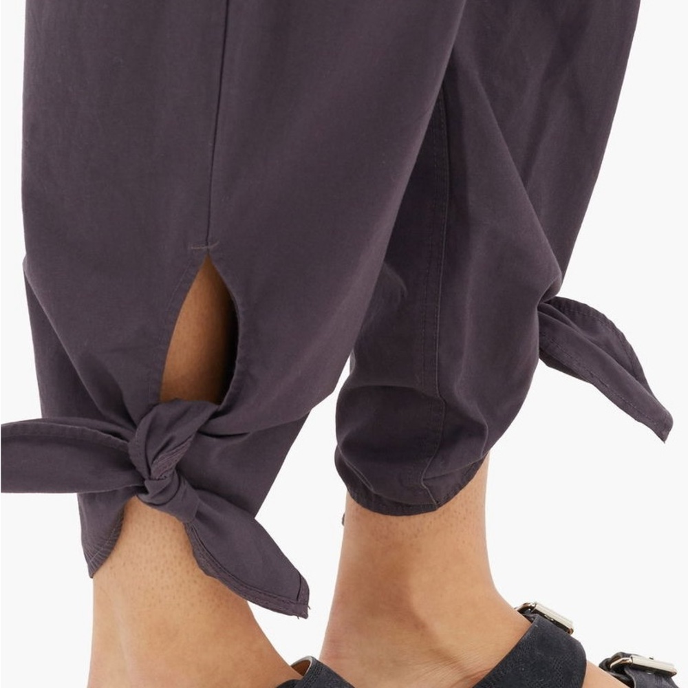 Isabel Marant Purple Wide-Leg Tie-Hem Pants - Picture 6 of 13